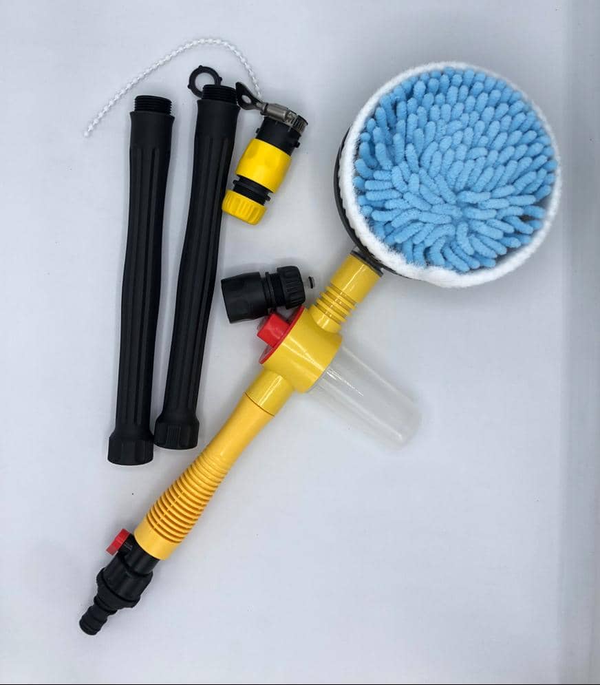 Cepillo Giratorio de Lavado a Presión con Dispensador de Jabón y Extensiones — imagen 2