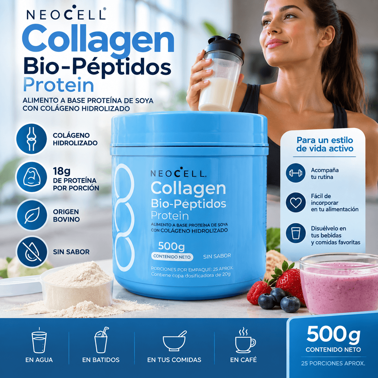NeoCell Collagen Bio-Péptidos Protein — imagen 2