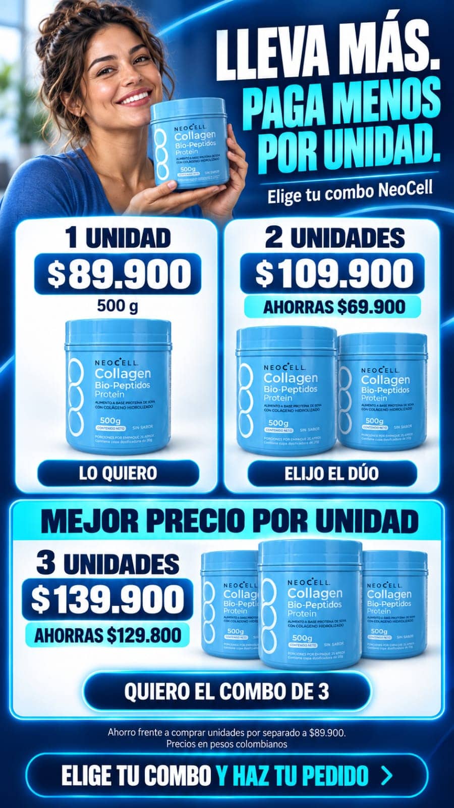 NeoCell Collagen Bio-Péptidos Protein — imagen 5